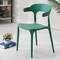Jeffcoco Furniture Modern Mid Century Premium Plastic Chair,Curved Back Dining Chairs For Kitchen Garden Lounge Meeting Room,1PCS Green