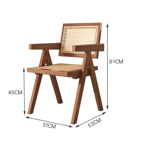 Jeffcoco Furniture Solid Wood Armchair Garden Chairs Dining Dinner Slatted Chairs Home Furniture Wooden Outdoor Indoor Seating