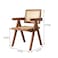 Jeffcoco Furniture Solid Wood Armchair Garden Chairs Dining Dinner Slatted Chairs Home Furniture Wooden Outdoor Indoor Seating