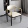 Jeffcoco Furniture,Cream Luxury Arm Chair,Dining Chair,Reading Chair,Desk Chair For Relax Indoor,Gold Frame Leather Chair For Office Furniture Cream Color