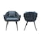 Jeffcoco Furniture Outdoor garden Bistro sofa chair, patio furniture, woven metal frame, sponge seat, Outdoor bacony single sofa chair, waterproof grey cusion