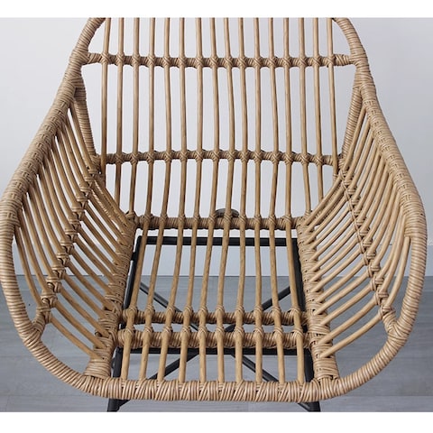 Jeffcoco Furniture Outdoor Hand-made rattan chairs for bacony,coffee shop,Dining Chair,Garden Chair Relax,interior Design,Italy Style home reading chair with cusion (4 Piece Chair)
