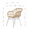 Jeffcoco Furniture Outdoor Hand-made rattan bacony Set,coffee Table,Dining Chair,Garden Chair Relax,interior Design,Italy Style home reading chair with cusion (Set Of 3)