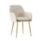 Jeffcoco Furniture Dining Room Chairs Living Room Chair Velve Fabric Chair For Hotel Restaurant and Office Visitor Beige Color