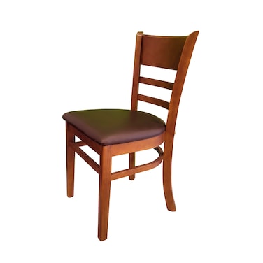 Jeffcoco Furniture Solid wood Dining Chair,Brown Wooden Chair,For Kicthen Table,Restaurant Chair