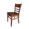 Jeffcoco Furniture Solid wood Dining Chair,Brown Wooden Chair,For Kicthen Table,Restaurant Chair