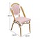 Jeffcoco Furniture bamboo relax chair for bacony,outdoor,coffee shop,restaurant chair,home chair,dining chair,retro style,wedding chair (Red)
