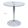 Jeffcoco Furniture Glass Round Table,70cm Stainless Steel Base Coffee Table,Dining Table For Home Kicthen,Office Meeting Table