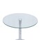 Jeffcoco Furniture Glass Round Table,70cm Stainless Steel Base Coffee Table,Dining Table For Home Kicthen,Office Meeting Table