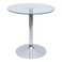 Jeffcoco Furniture Glass Round Table,70cm Stainless Steel Base Coffee Table,Dining Table For Home Kicthen,Office Meeting Table