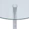 Jeffcoco Furniture 105cm Height Glass Round Bar Table,60R Stainless Steel Base Coffee Table,Dining Table For Home Kicthen Bar,High Table