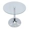 Jeffcoco Furniture 105cm Height Glass Round Bar Table,60R Stainless Steel Base Coffee Table,Dining Table For Home Kicthen Bar,High Table