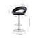 Jeffcoco Furniture Bar Stool PU Leather Adjustable Swivel Bar Chair with Footrest for Kitchen,Bar Counter(Black)