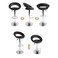 Jeffcoco Furniture Bar Stool PU Leather Adjustable Swivel Bar Chair with Footrest for Kitchen,Bar Counter(Black)