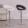Jeffcoco Furniture Bar Stool PU Leather Adjustable Swivel Bar Chair with Footrest for Kitchen,Bar Counter(White)