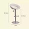 Jeffcoco Furniture Bar Stool PU Leather Adjustable Swivel Bar Chair with Footrest for Kitchen,Bar Counter(White)
