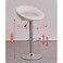 Jeffcoco Furniture Bar Stool PU Leather Adjustable Swivel Bar Chair with Footrest for Kitchen,Bar Counter(White)