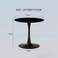 Jeffcoco Furniture Outdoor Table Round metal Patio Table,Garden Table,Black White Coffee Table Side Table Indoor Furniture Metal Frame home decor single table 1 piece (Black)