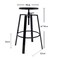 Jeffcoco Furniture Steel Bar Stool,High Bar Chair Counter Chair Bar Stool Indoor Chair Home Bar Stool 4 leg High Chair (Set Of 2)
