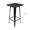 Jeffcoco Furniture Wooden Bar Table Chair,Black Walnut Wood High Table Counter,Home Bar Furniture For Kitchen Dining (Bar Table)