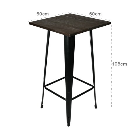 Jeffcoco Furniture Wooden Bar Table Chair,Black Walnut Wood High Table Counter,Home Bar Furniture For Kitchen Dining (Bar Table)