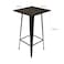 Jeffcoco Furniture Wooden Bar Table Chair,Black Walnut Wood High Table Counter,Home Bar Furniture For Kitchen Dining (Bar Table)