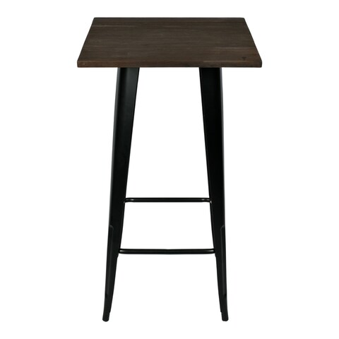 Jeffcoco Furniture Wooden Bar Table Chair,Black Walnut Wood High Table Counter,Home Bar Furniture For Kitchen Dining (Bar Table)