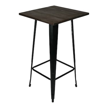 Jeffcoco Furniture Wooden Bar Table Chair,Black Walnut Wood High Table Counter,Home Bar Furniture For Kitchen Dining (Bar Table)