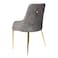 Jeffcoco Furniture Modern Minimalist Luxury Stainless Steel Dining Chair with Velvet Upholstery - Elegant and Comfortable(Grey Chair)