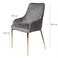 Jeffcoco Furniture Modern Minimalist Luxury Stainless Steel Dining Chair with Velvet Upholstery - Elegant and Comfortable(Grey Chair)