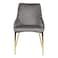 Jeffcoco Furniture Modern Minimalist Luxury Stainless Steel Dining Chair with Velvet Upholstery - Elegant and Comfortable(Grey Chair)