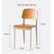 Jeffcoco Furniture,Wooden Chair,Dining Chair,Reading Chair,Desk Chair For Relax Indoor,Metal Frame Study Chair For Home Office Furniture, (White)