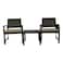 Jeffcoco Furniture Garden Lounge Set,Outdoor Chair with Cushions,Patio Outdoor Balcony Seat,Coffee Shop Set