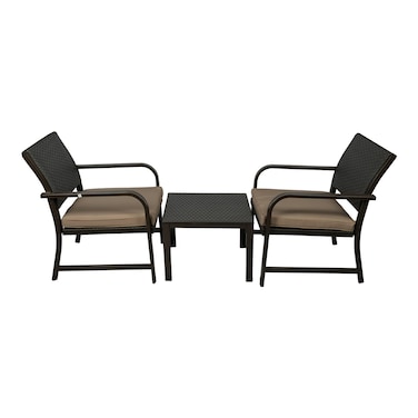 Jeffcoco Furniture Garden Lounge Set,Outdoor Chair with Cushions,Patio Outdoor Balcony Seat,Coffee Shop Set