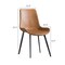 Jeffcoco Furniture Dining Chair Leather Seat,Desk Chair,Modern Design Dining Room Furniture, (Brown Chair One Piece)