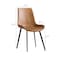 Jeffcoco Furniture Dining Chair Leather Seat,Desk Chair,Modern Design Dining Room Furniture, (Brown Chair One Piece)