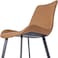 Jeffcoco Furniture Dining Chair Leather Seat,Desk Chair,Modern Design Dining Room Furniture, (Brown Chair One Piece)