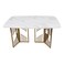 Jeffcoco Furniture 4 Seater Marble Dining Table Set,White Home Kitchen Table (150cm*90cm Table Only)