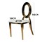 Jeffcoco Furniture Luxury Dining Chair Armless Gold Backrest Kitchen Living Wedding Event Home Furniture (Annular)