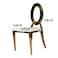 Jeffcoco Furniture Luxury Dining Chair Armless Gold Backrest Kitchen Living Wedding Event Home Furniture (Annular)