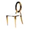 Jeffcoco Furniture Luxury Dining Chair Armless Gold Backrest Kitchen Living Wedding Event Home Furniture (Annular)
