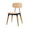Jeffcoco Furniture Dining Chair,Yellow Brown Wood Chair For Dining Table,Kitchen Furniture,Reading Chair (Plain)