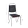 Jeffcoco Furniture Meeting Chair,Leather Office Chair,Dining Chair,Visitor Chair,Guest Chair Home Office Furniture No Wheels (Black)