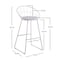 Jeffcoco Furniture Bar Stool, High Bar Chair White Steel Frame Leather Seat Chair For Kitchen Bar table Dining Chair (Two Piece)