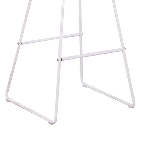 Jeffcoco Furniture Bar Stool, High Bar Chair White Steel Frame Leather Seat Chair For Kitchen Bar table Dining Chair (Two Piece)