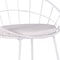 Jeffcoco Furniture Bar Stool, High Bar Chair White Steel Frame Leather Seat Chair For Kitchen Bar table Dining Chair (Two Piece)