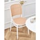 Jeffcoco Rattan Plastic Chairs, Minimalist Design,Modern Kitchen Dining Room Plastic chair Use scene Garden Balcony kitchen (Black 2 pcs)
