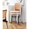 Jeffcoco Rattan Plastic Chairs, Minimalist Design,Modern Kitchen Dining Room Plastic chair Use scene Garden Balcony kitchen (White 1 pc)