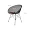 Jeffcoco Furniture industrial stylel Chair Modern Design Dining Chair For Home,Restaurant,Office Desk Reading,Coffee Shop,Indoor Outdoor Chair (Black)