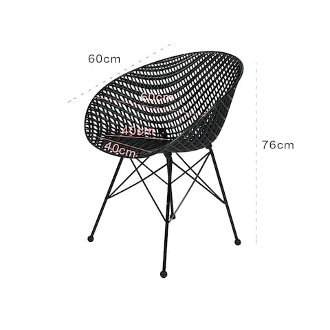 Jeffcoco Furniture industrial stylel Chair Modern Design Dining Chair For Home,Restaurant,Office Desk Reading,Coffee Shop,Indoor Outdoor Chair (Black)